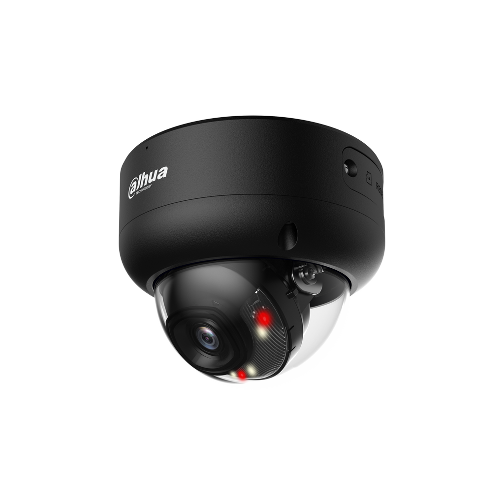 Caméra dôme IP 4 MP Smart Dual Light IA WizSense objectif 2.8 mm – IPC-HDBW3449EP-S-IL-0280B-Black