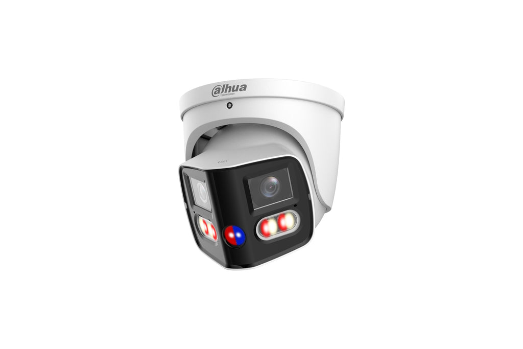 Caméra multicapteur IP 2 x 4 MP Smart Dual Light IA WizSense objectif 2.8 mm – IPC-PDW3859-A180-AS-PV
