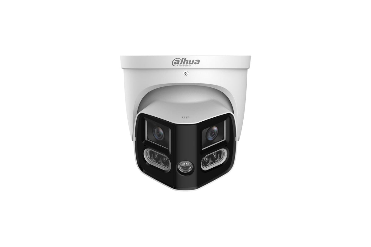 Caméra multicapteur IP 2 x 4 MP Smart Dual Light IA WizSense objectif 2.8 mm – IPC-PDW3859-A180-AS-PV