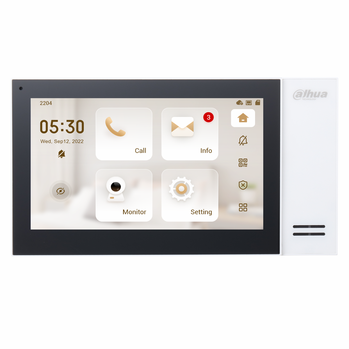 Moniteur tactile Blanc IP RJ45 7 pouces – VTH2421FW-P