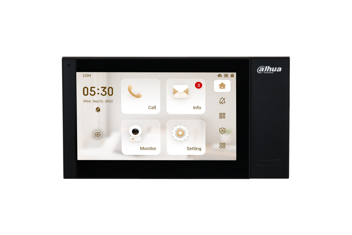 Moniteur tactile Noir IP RJ45 7 pouces – VTH2421FB-P