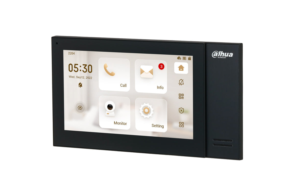 Moniteur tactile Noir IP RJ45 7 pouces – VTH2421FB-P