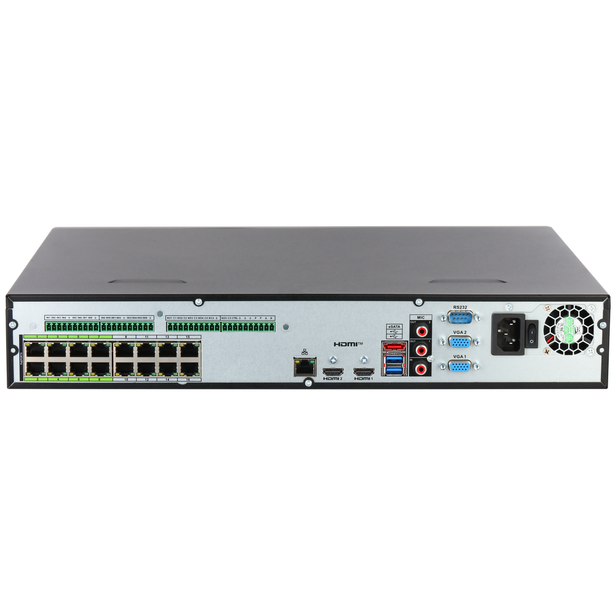 Enregistreur NVR 16 voies 32 MP IA WizSense – NVR5416-16HP-EI2