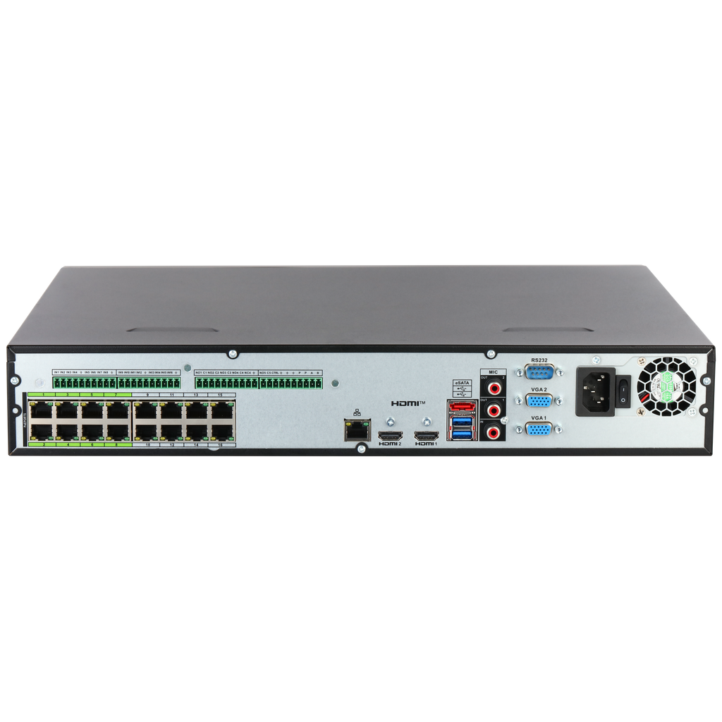 Enregistreur NVR 32 voies 32 MP IA WizSense – NVR5432-16HP-EI2