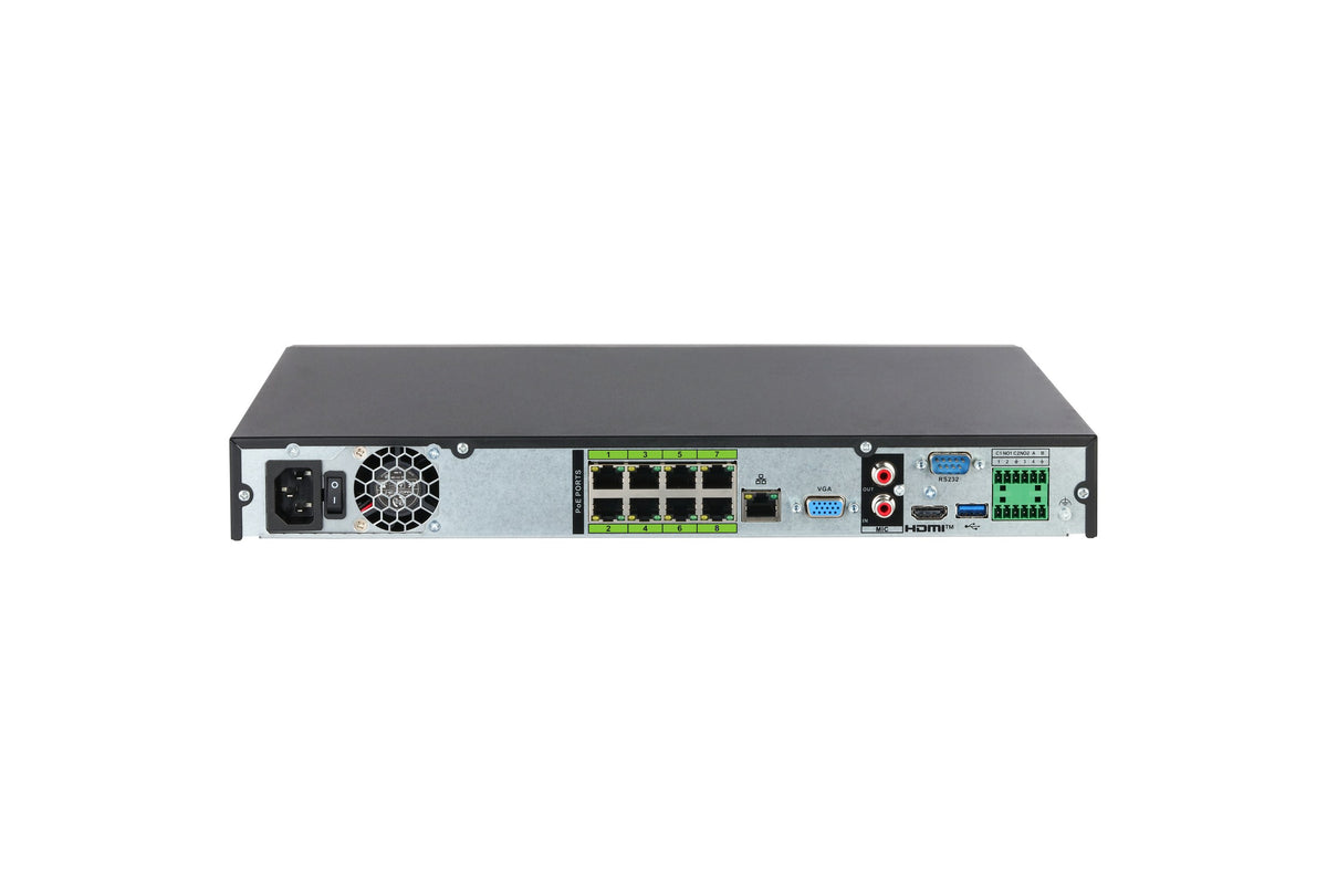 Enregistreur NVR 8 voies 8 ports PoE 32 MP IA WizMind – NVR5208-8P-XI/Pro