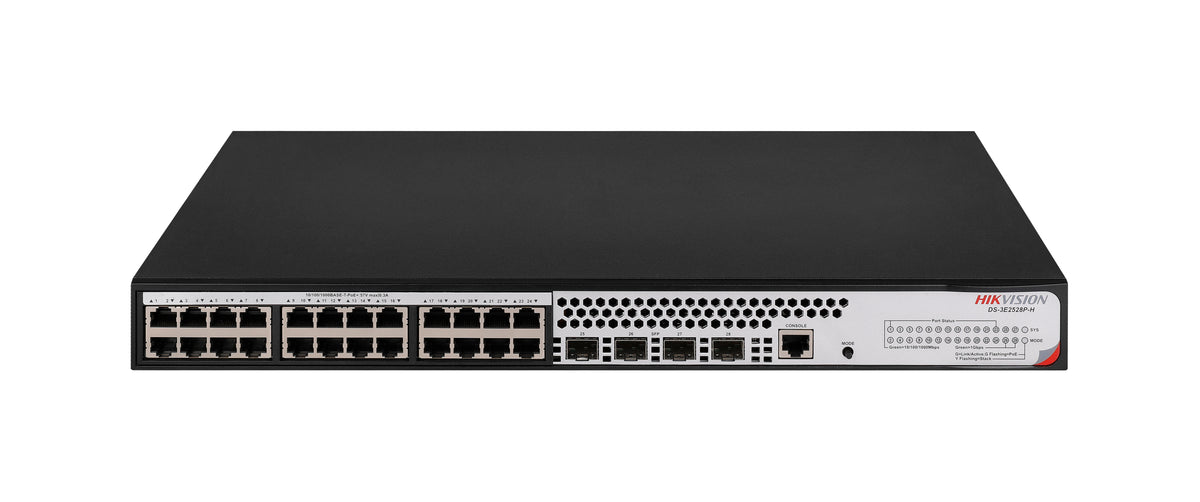 Switch 24 ports POE HIKVISION + 4 Gigabith – DS-3E2528P(B)
