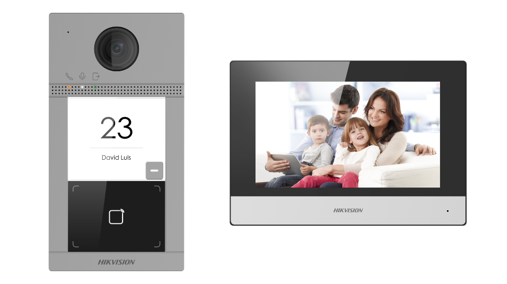 Kit vidéo interphone avec un bouton d'appel – DS-KIS604-S(C)