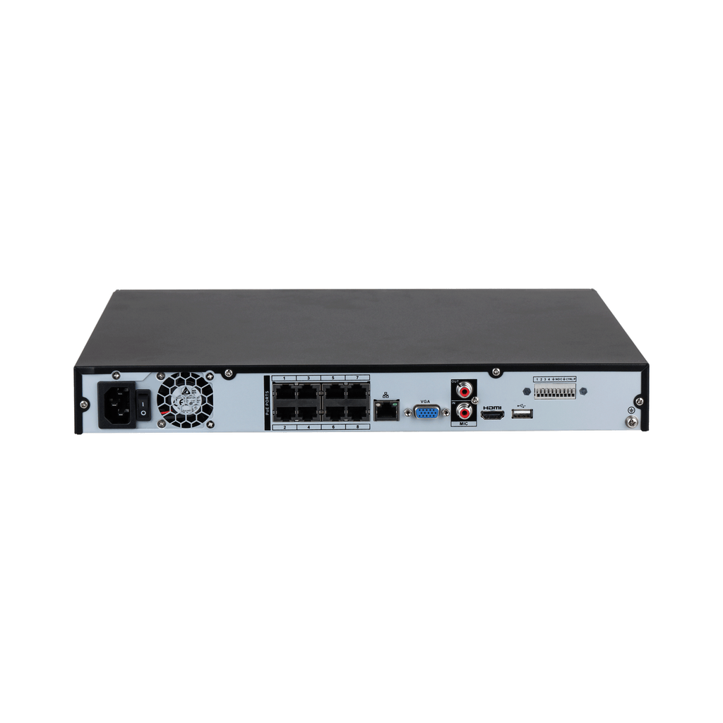 Enregistreur NVR 8 voies 8 ports PoE 16 MP IA WizSense – NVR4208-8P-EI