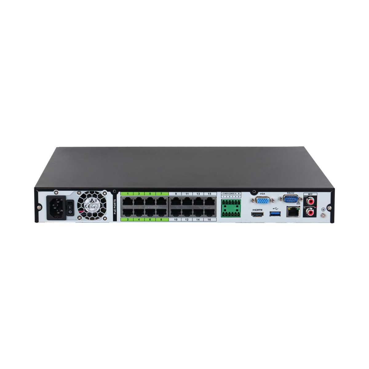 Enregistreur NVR 32 voies 16 ports PoE 32 MP – NVR5232-16P-EI