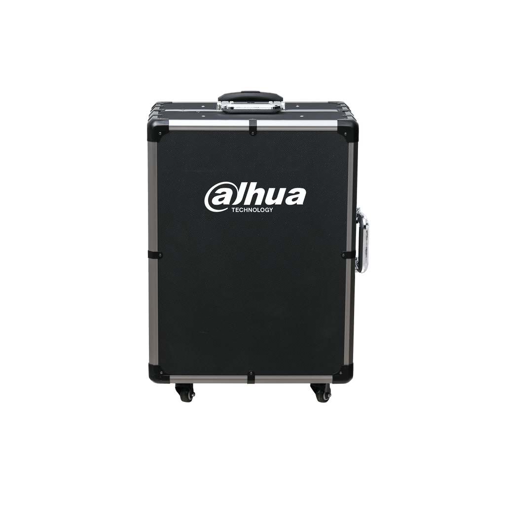 Valise portable en aluminium noir à points en relief – VTM503
