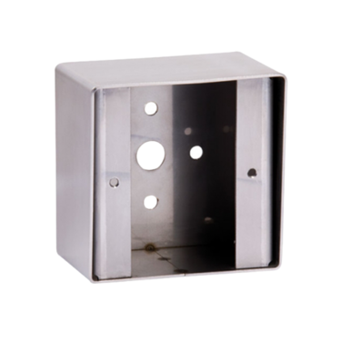 Boîtier applique carré pour gamme bouton poussoir INOX sur plaque carrée – PBHI2
