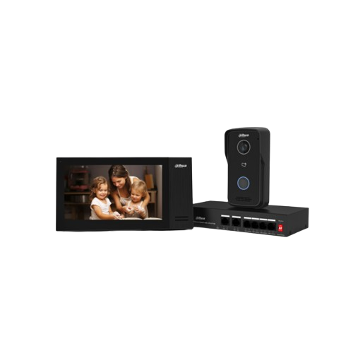 Kit interphone vidéo IP complet – KTP02/VTO2111D-P-S3/VTH2421FB-P