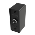 Bouton poussoir noir INOX avec plaque étroite et boitier de mise en applique – PB19VB_BAP-N