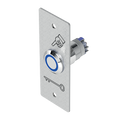 Bouton poussoir inox bleu 19mm, bornier à vis + plaque – BOUTON POUSSOIR