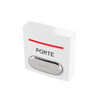 Bouton poussoir ABS NO+NC + LEDs rouge et verte Buzzer et Braille marquage "PORTE" – BOUTON POUSSOIR