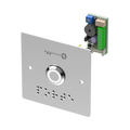 BP inox plaque LARGE-brail-buzzer-Led V/B (prévoir PBHI2) – PB19VB_BBL