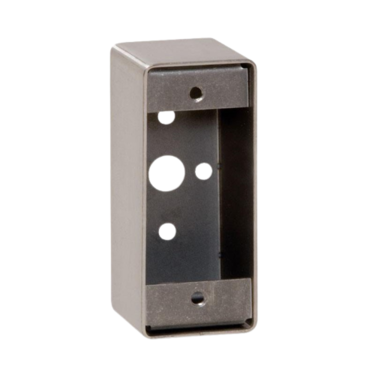 Boîtier applique pour gamme bouton poussoir INOX sur plaque étroite – PBHI1