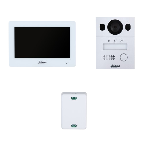 Kit interphone vidéo hybride 2 fils – KTX01(F)/VTO2003F/VTH5123H-W-S2
